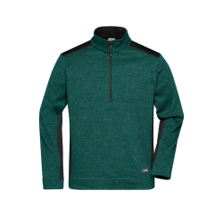 Herren Strickfleece Arbeitsjacke 1/2 Zip