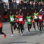 Afrikanische Läufer beim Hamburg Marathon 2011