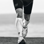 Läufer mit CEP Kompressionsstrümpfen