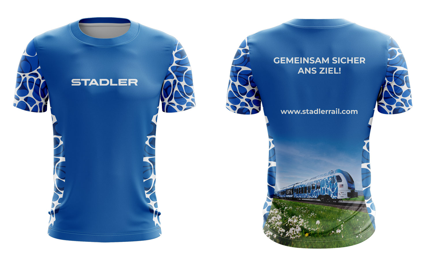 Firmen Shirts bedrucken Bahn