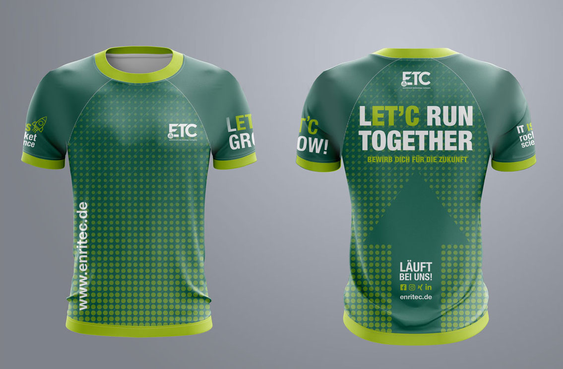 Grüne Laufshirts selbst gestalten