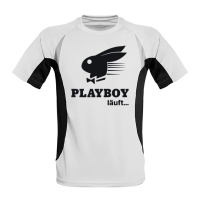 Laufshirt bedruckt mit Playboy Logo