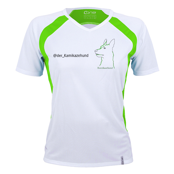 Laufshirt Marathoni Women weiß/lime