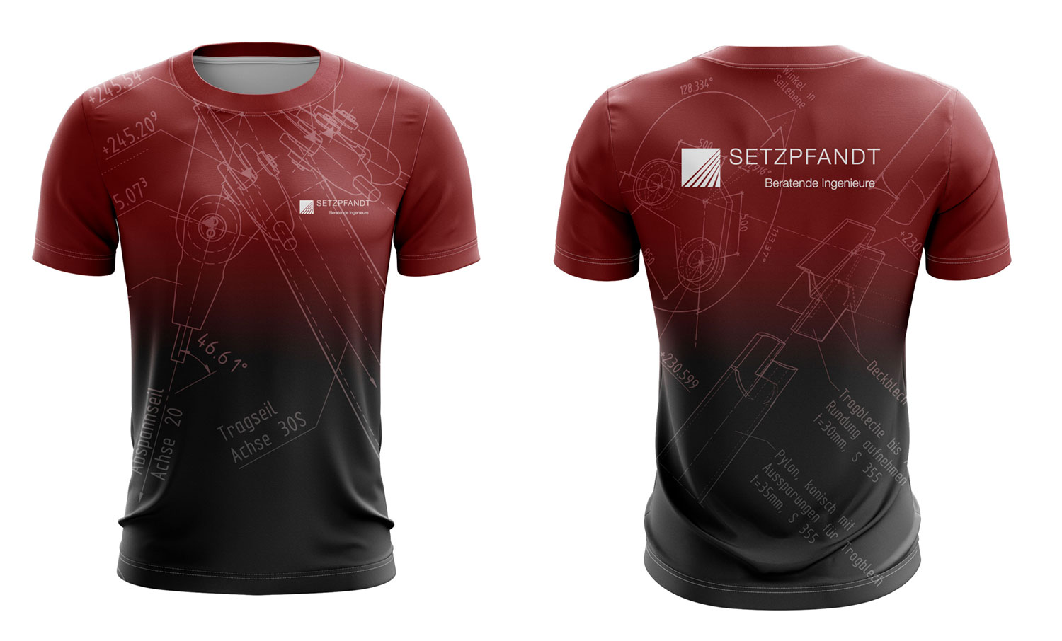 Lauftrikot bedrucken für Ingenieurbüro