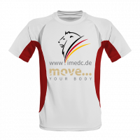 laufshirt weiß-rot fuer firmen
